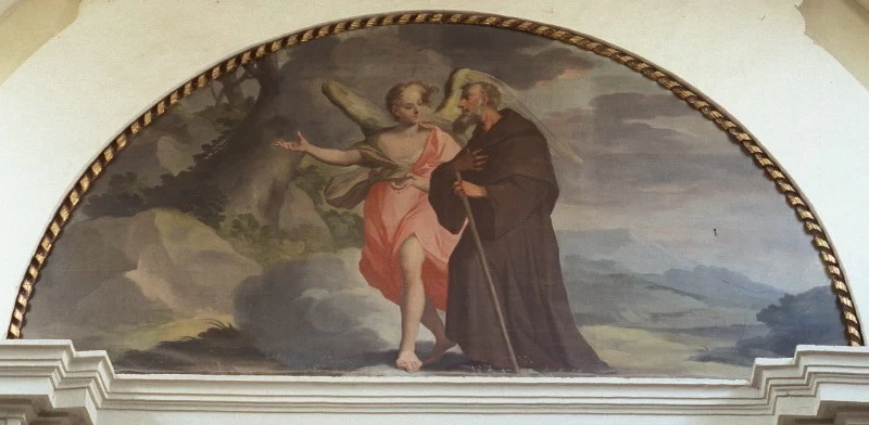 San Panfuzio guidato da un angelo